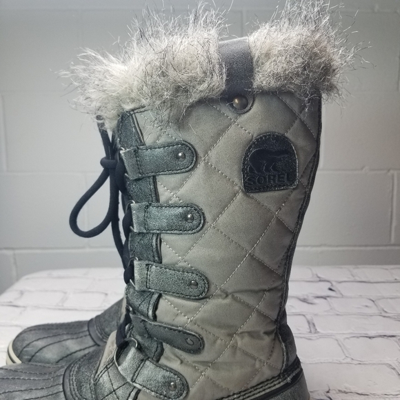 Sorel Tofini tall waterproof gray faux fur boots - Picture 14 of 15